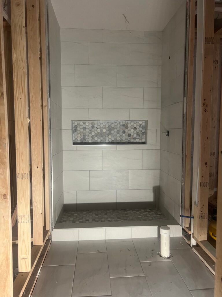 Bathroom unfinished project | Golden Stain